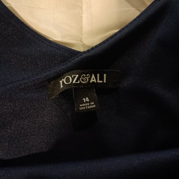 Roz & Ali Dress Blue 14 - Picture 3 of 7